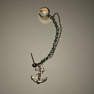 Earring with cartilage cuff